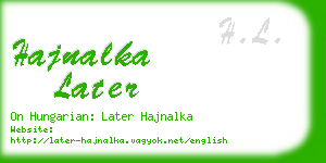 hajnalka later business card